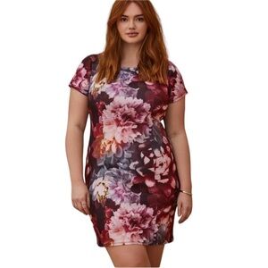Torrid Multi Floral Scuba Knit Dress